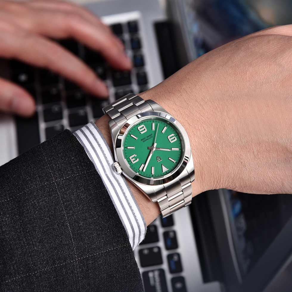 large Часы мужские Pagani Design PD-1692 Silver-Green 1